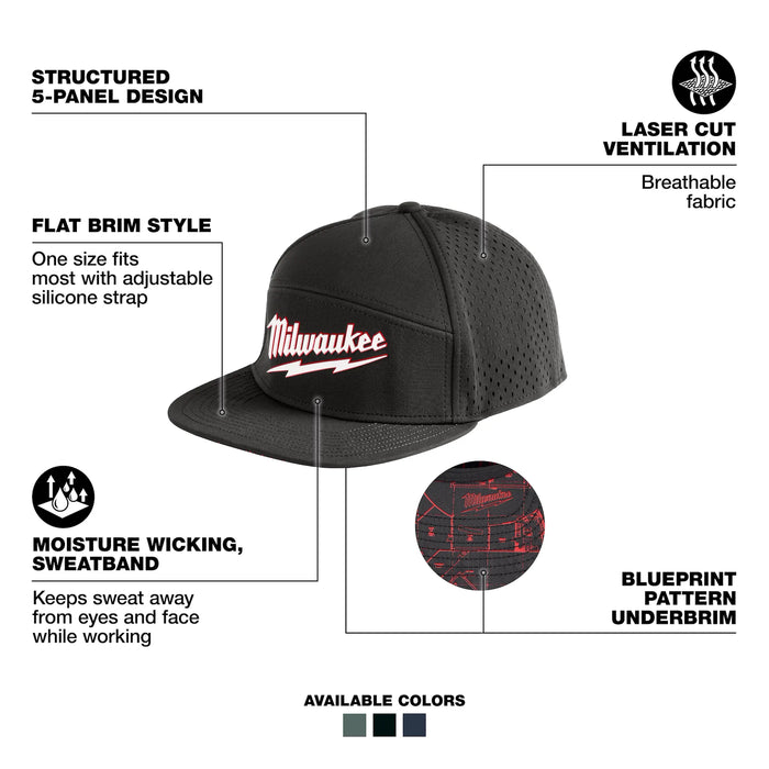 Flat Brim Snapback | Black