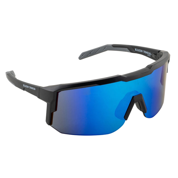 Polarized Blade Safety Glasses, Blue Lens