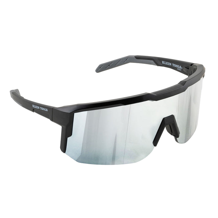 Polarized Blade Safety Glasses, Silver Lens