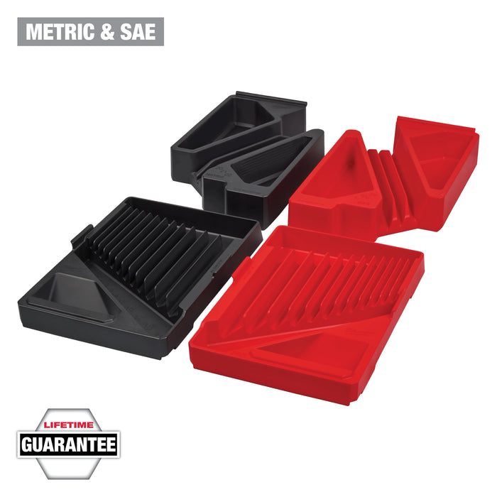 30pc Metric & SAE Combination Wrench Trays
