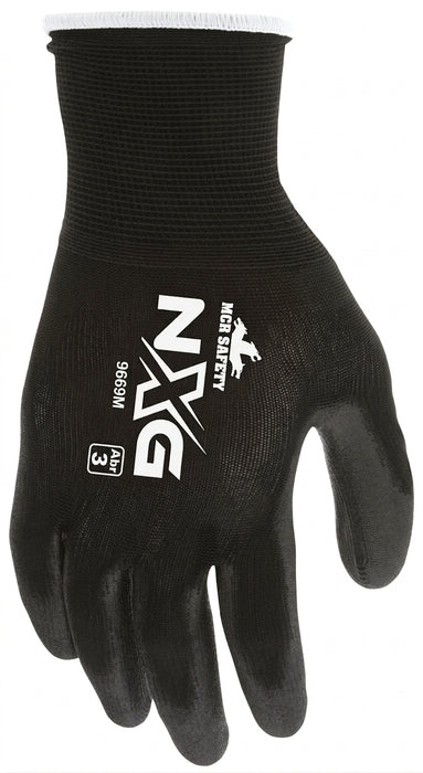 Work Glove Gauge Black Nylon Shell   M
