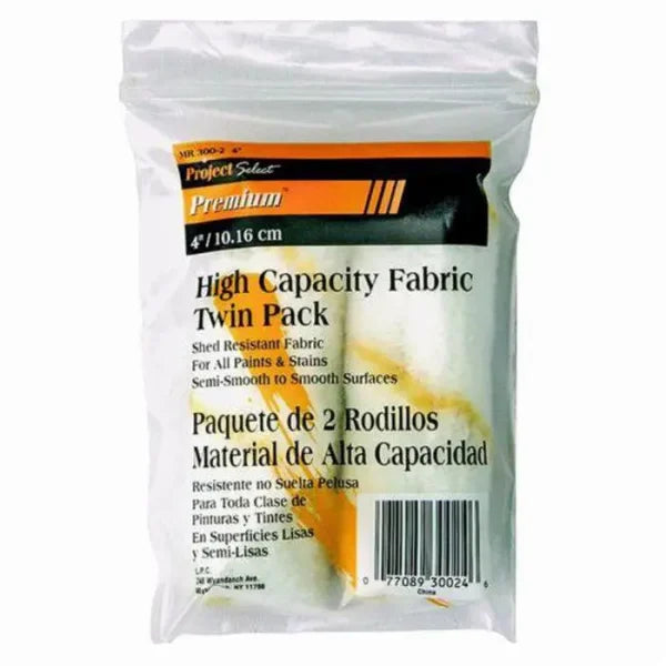 Linzer 4” x 3/8″ Nap Linzer MR300-2-4″ Project Select Moisture and Solvent Resistant Roller Cover 2-Pack