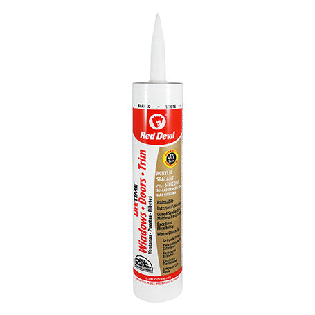 Lifetime® Pro Window, Door & Trim Advanced Sealant Plus Silicone 10.1 FL. OZ. Cartridge White