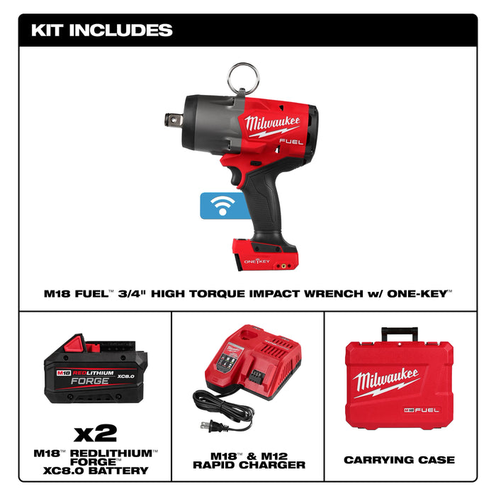 M18 FUEL™ 3/4" High Torque Impact Wrench w/ ONE-KEY™ Kit