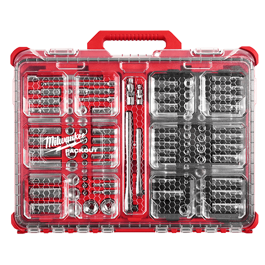 106pc 1/4" and 3/8" Metric & SAE Ratchet and Socket Set with PACKOUT™ Low-Profile Organizer