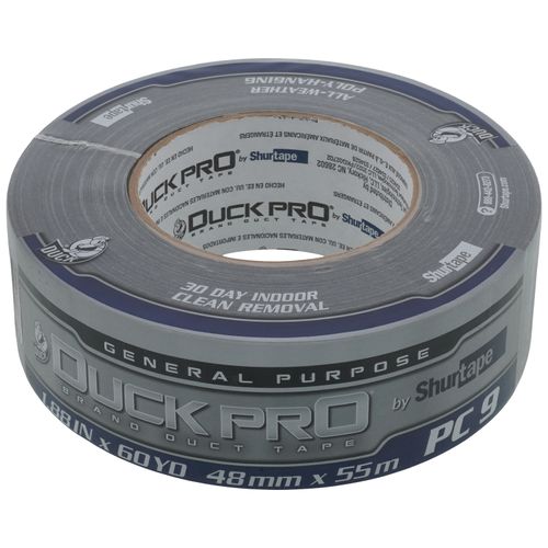 Duck Pro® by Shurtape® General Purpose Grade, Co-Extruded Cloth Duct Tape Black 1.88in x 60yds