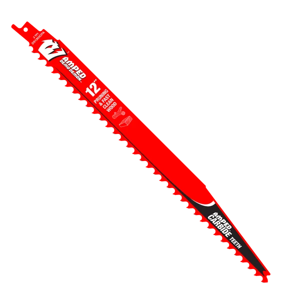 12" 3TPI AMPED™ Demo Demon™ Carbide Teeth Reciprocating Saw Blade for Pruning and Clean Wood