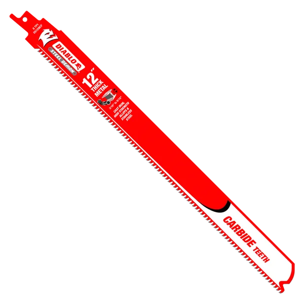 12" 8TPI Steel Demon™ Carbide Teeth Reciprocating Blades for Thick Metal (10- Pack)