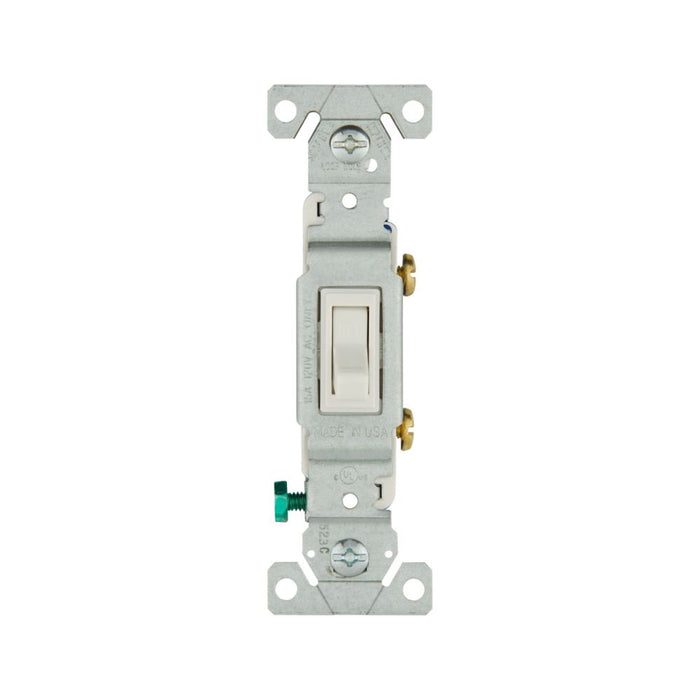 Eaton 15A Single-Pole Toggle Switch White