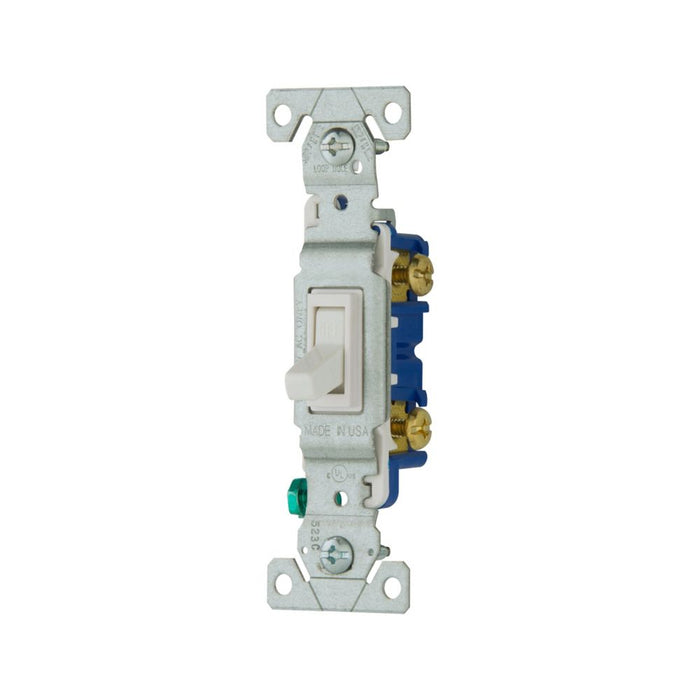 Eaton 15A Single-Pole Toggle Switch White