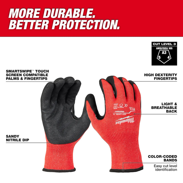 (1) Cut Level 3 Nitrile Dipped Gloves - XL