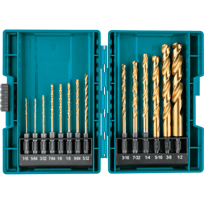Impact GOLD® 14 Pc. Titanium Drill Bit Set, 1/4" Hex Shank
