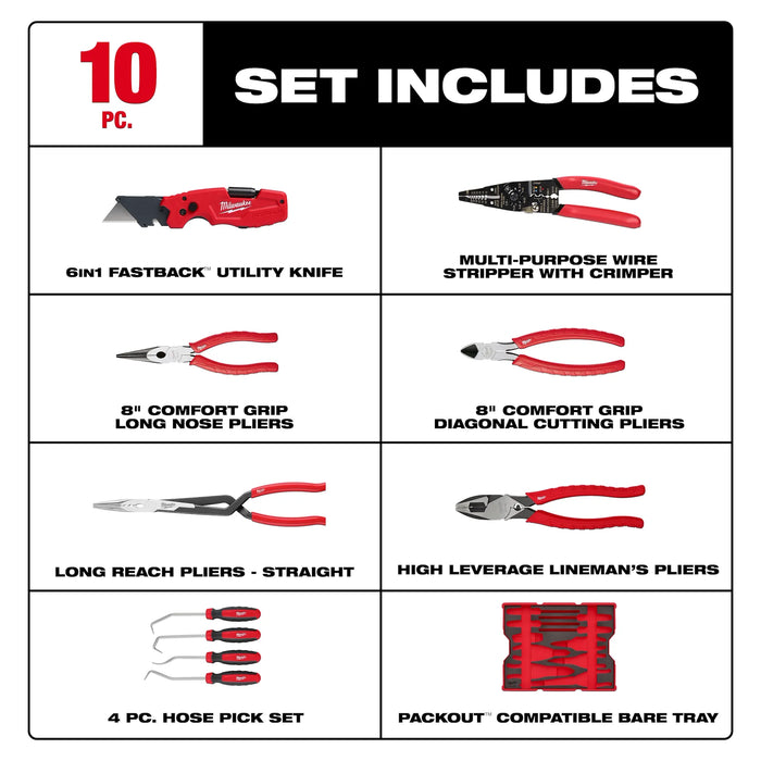 10pc. Pliers & Pick Set with Tray for PACKOUT™ Drawers