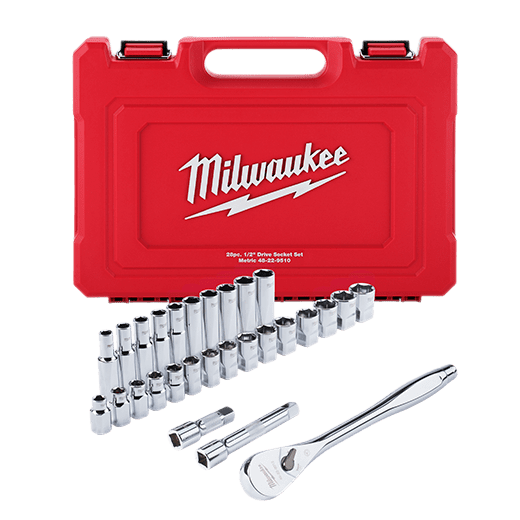 28 pc. 1/2 in. Socket Wrench Set (Metric)