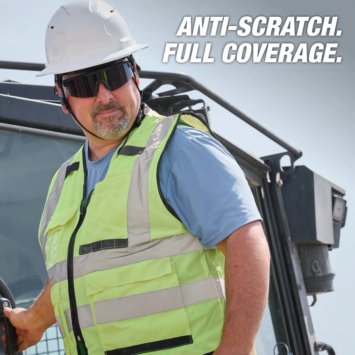 Wrap Around Safety Glasses - Tinted Anti-Scratch Lenses