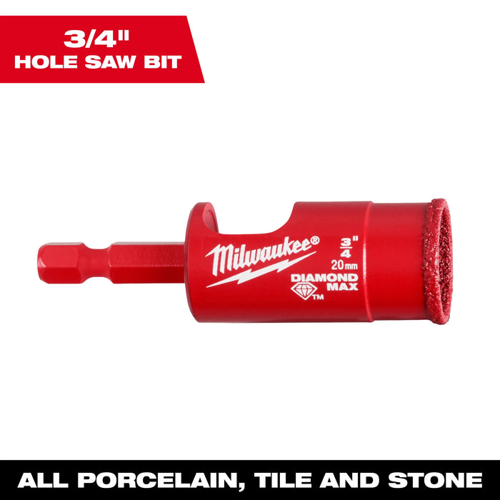 Milwaukee® 3/4" Diamond Max™ Hole Saw Bit