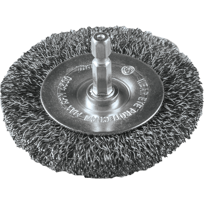 3" Crimped Wire Wheel, 1/4" Hex Shank