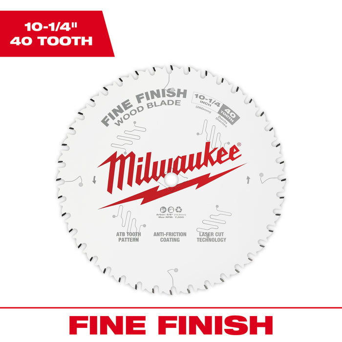 10-1/4 in. 40T Fine Finish Circular Saw Blade