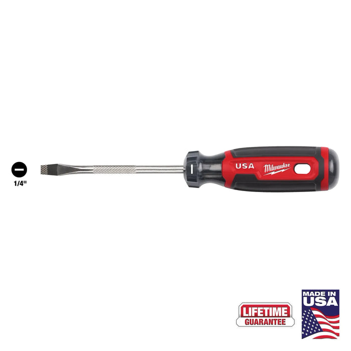 1/4" Slotted 4" Cushion Grip Screwdriver