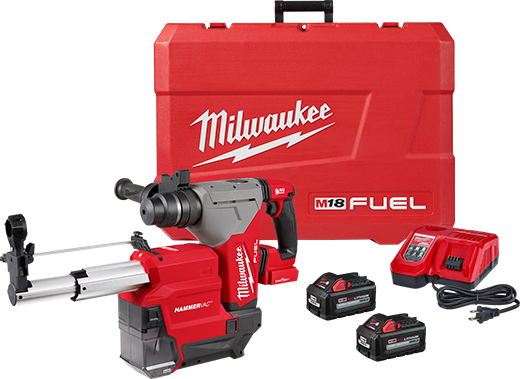 M18 FUEL™ 1-1/8" SDS Plus Rotary Hammer w/ ONE-KEY™ & HAMMERVAC™ Dedicated Dust Extractor Kit