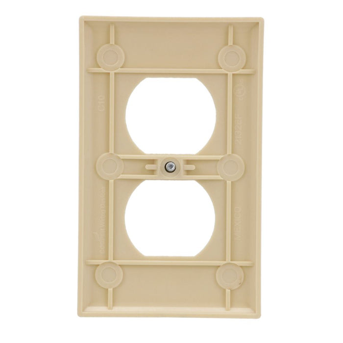 Eaton Duplex Receptacle Wallplate Ivory High-Gloss