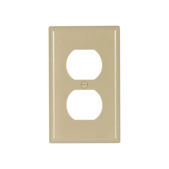 Eaton Duplex Receptacle Wallplate Ivory High-Gloss