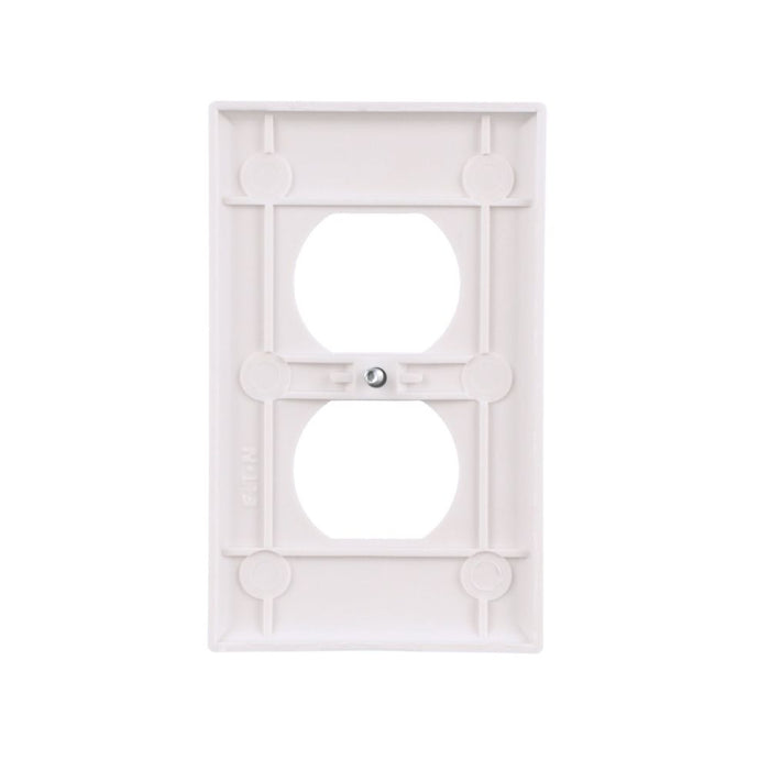 Eaton Duplex Receptacle Wallplate White High-Gloss