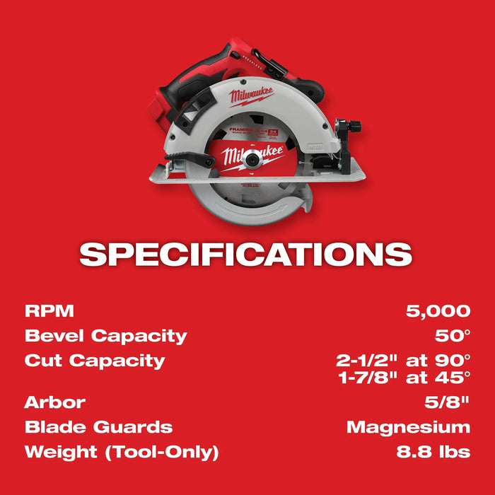 M18™ Brushless 7-1/4 in. Circular Saw + M18™ REDLITHIUM™ XC 5.0Ah Battery and Charger Starter Kit