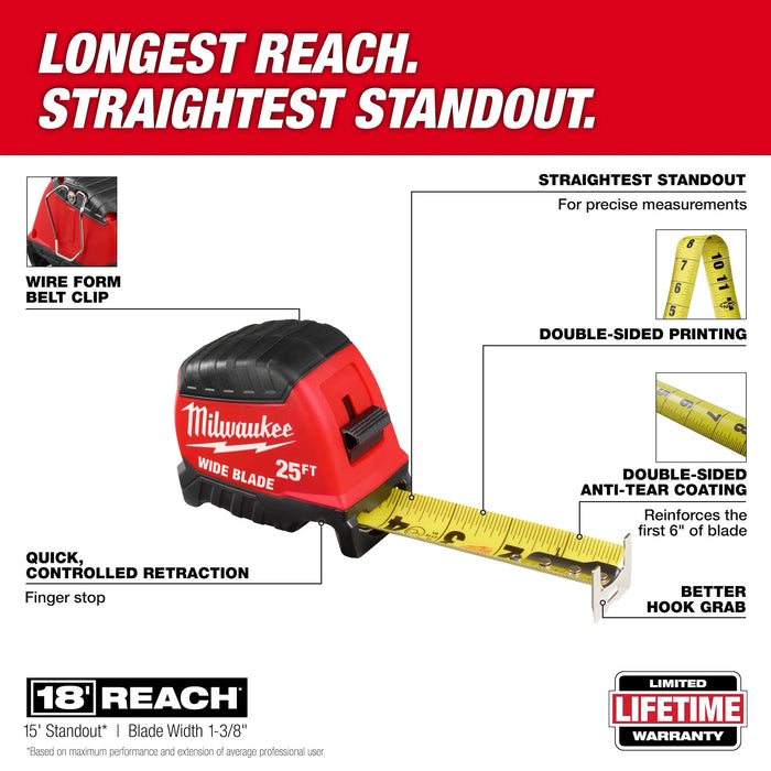 25ft Wide Blade Tape Measure