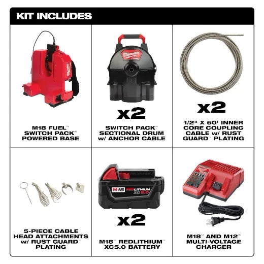 M18 FUEL™ Switch Pack Sectional Drum System Kit-C