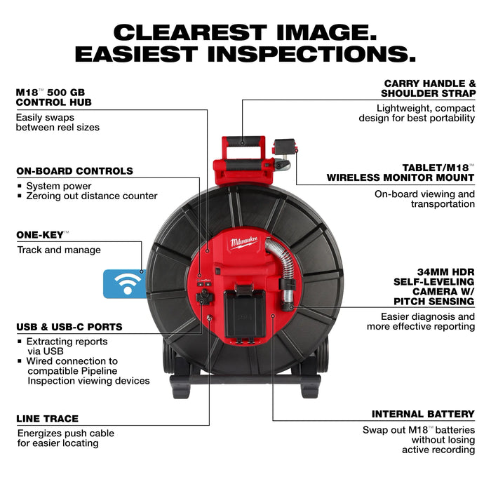 M18™ 325’ Stiff Modular Pipeline Inspection System