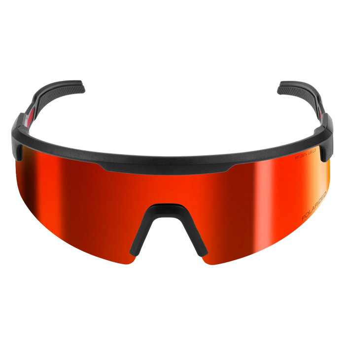 Polarized Wrap Around Safety Glasses - Red Mirrored Dual Coat Lenses