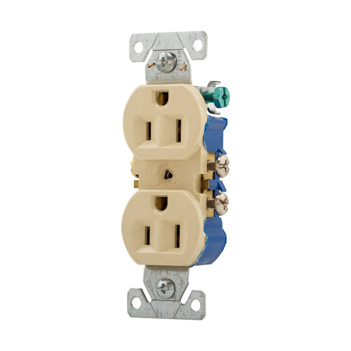 Eaton Duplex Receptacle 15A 125V NEMA 5-15R 3-Wire Ivory