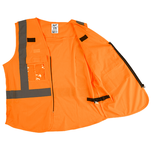 High Visibility Orange Safety Vest - S/M