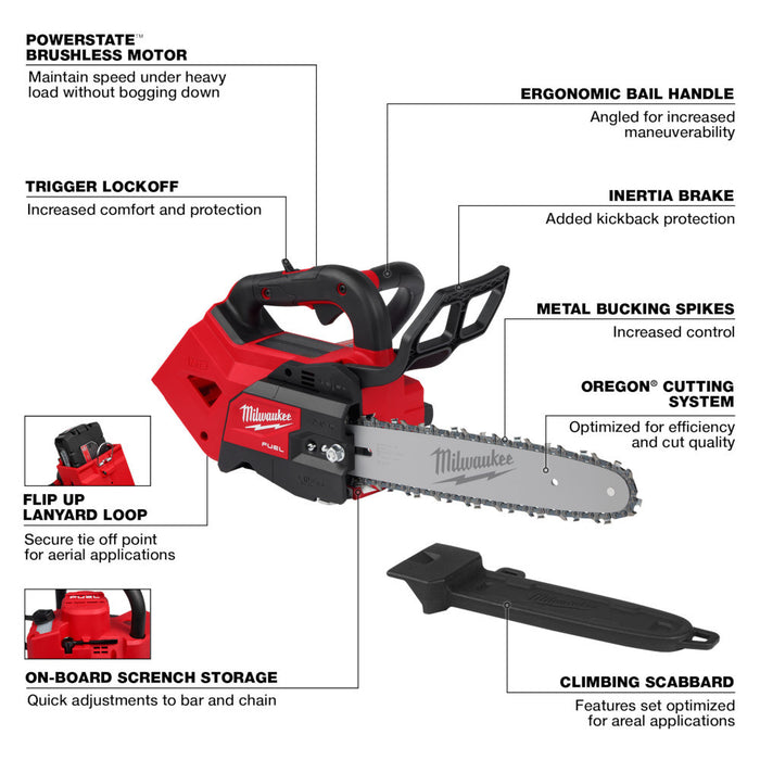 M18 FUEL™ 12" Top Handle Chainsaw (Tool-Only)