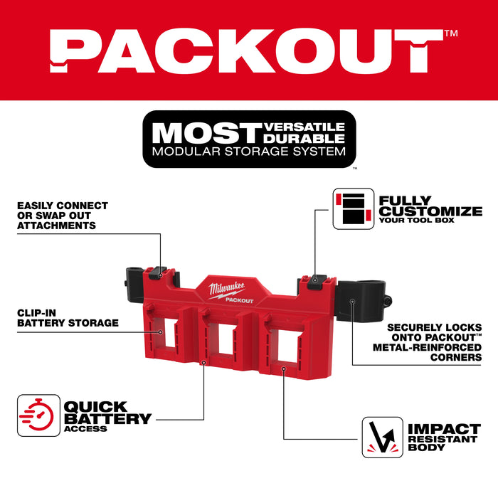 PACKOUT™ Tool Box M18™ Battery Rack Attachment