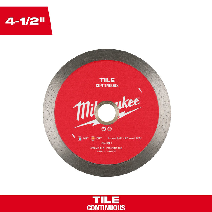 4-1/2" Continuous Tile Diamond Blade