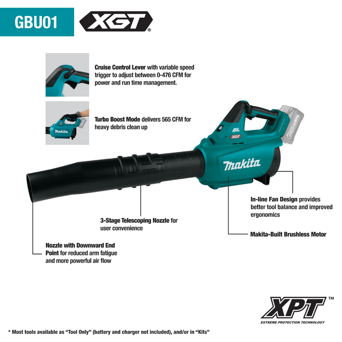 40V max XGT® Brushless Cordless Blower, Tool Only