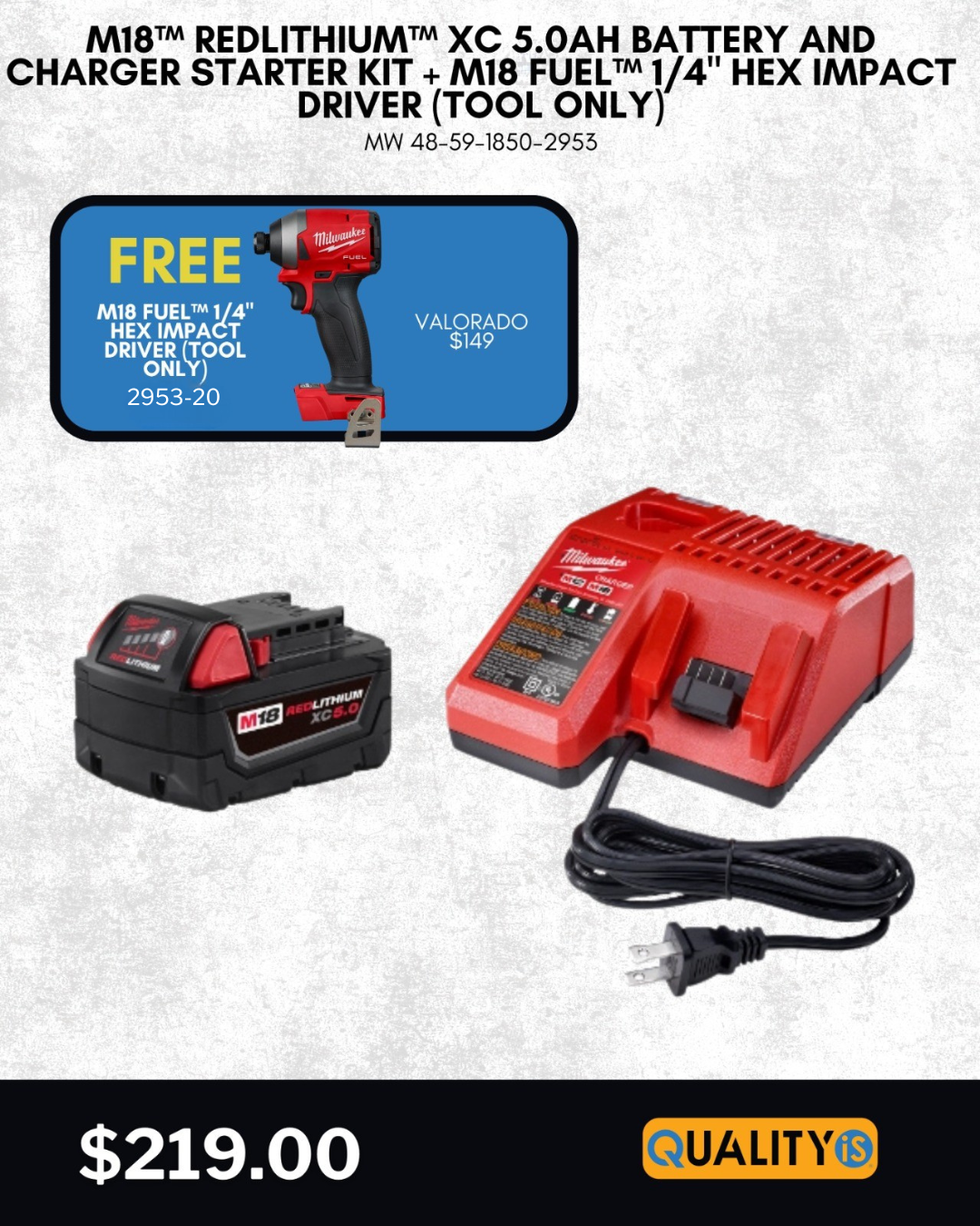 M18™ REDLITHIUM™ XC Battery and Charger Starter Kit M18