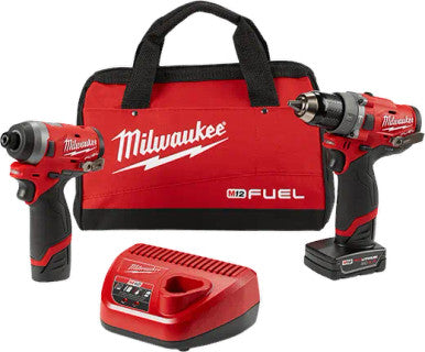 M12 FUEL™ 2-Tool Combo Kit: 1/2 in. Hammer Drill and 1/4 in. Hex Impact Driver