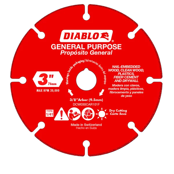 3" Carbide Grit Multi-Material Cut-Off Disc