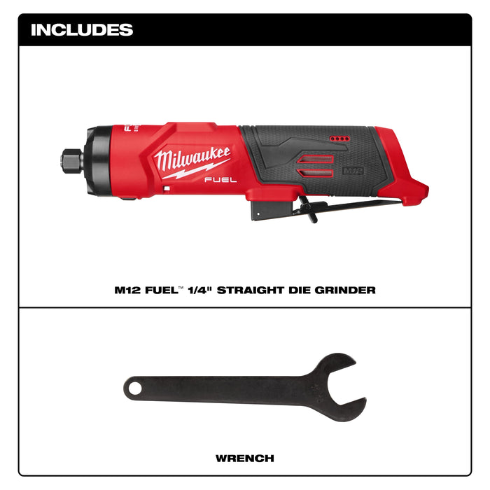 M12™ FUEL™ 1/4" Straight Die Grinder