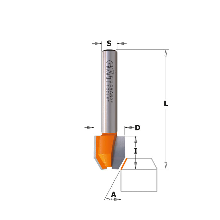 22 Deg. Router Combination Trimmer Bit