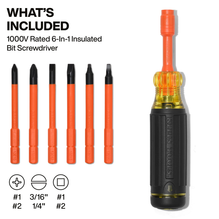 6-in-1 Insulated Auto-Lock Screwdriver