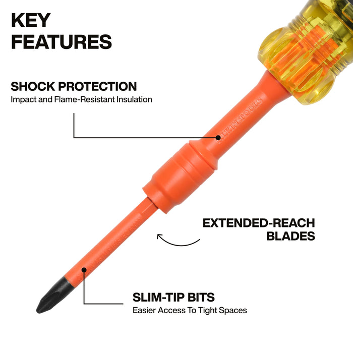 6-in-1 Insulated Auto-Lock Screwdriver