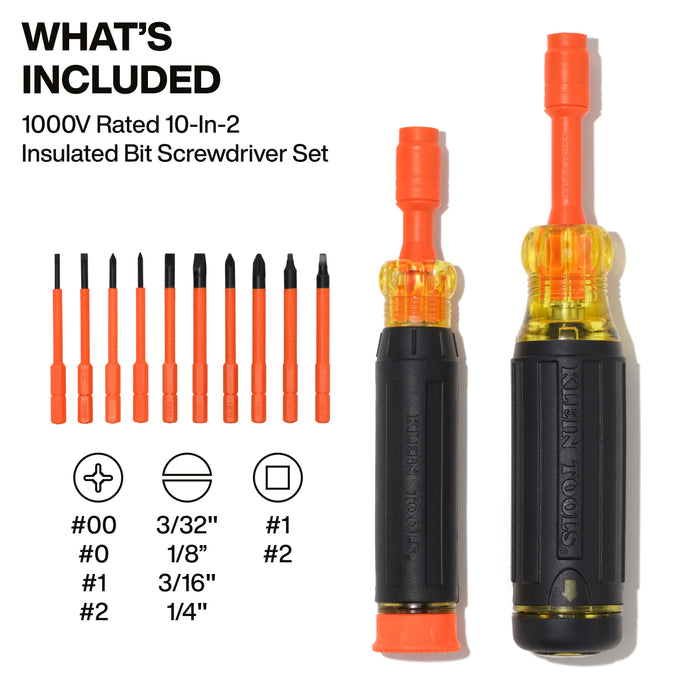 10-in-2 Insulated Auto-Lock Screwdriver Set