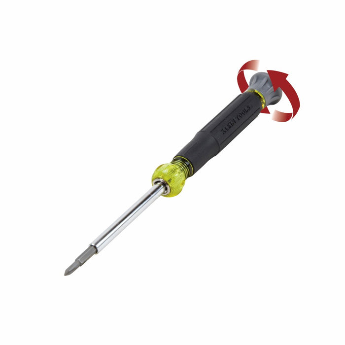 Multi-Bit Electronics Screwdriver, 4-in-1, Phillips, Slotted Bits