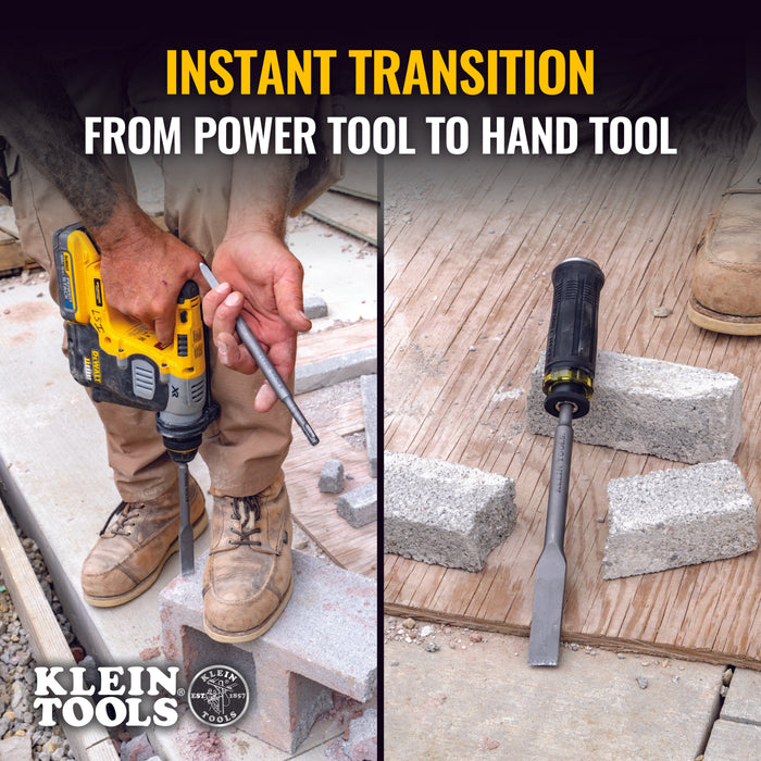 SDS Chisel Bit Set with Handle 6-Piece