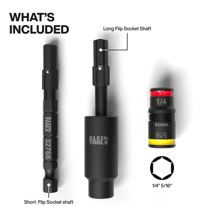 Impact Flip Socket With Swivel Adapter, 3-Piece