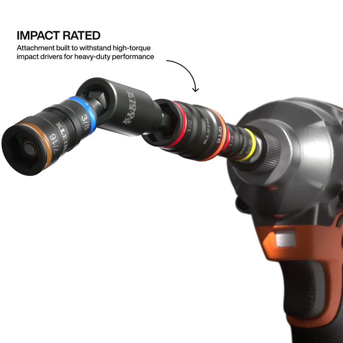 Impact Flip Socket Set With Swivel Adapter, 6 Piece